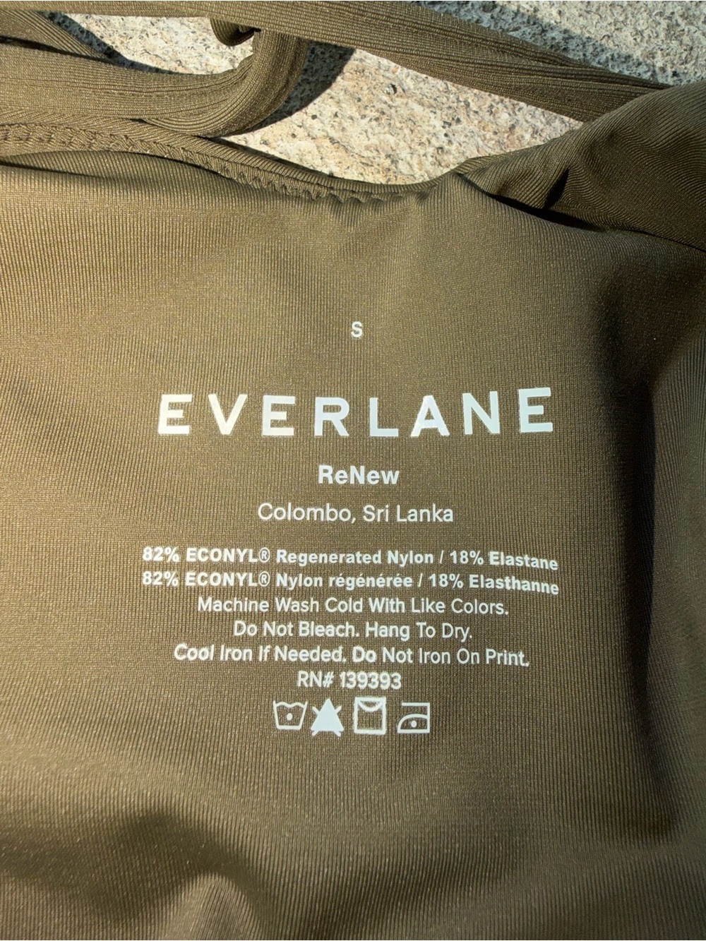 EVERLANE The String One Piece Swimsuit Beech Green size Small - Picture 4 of 5